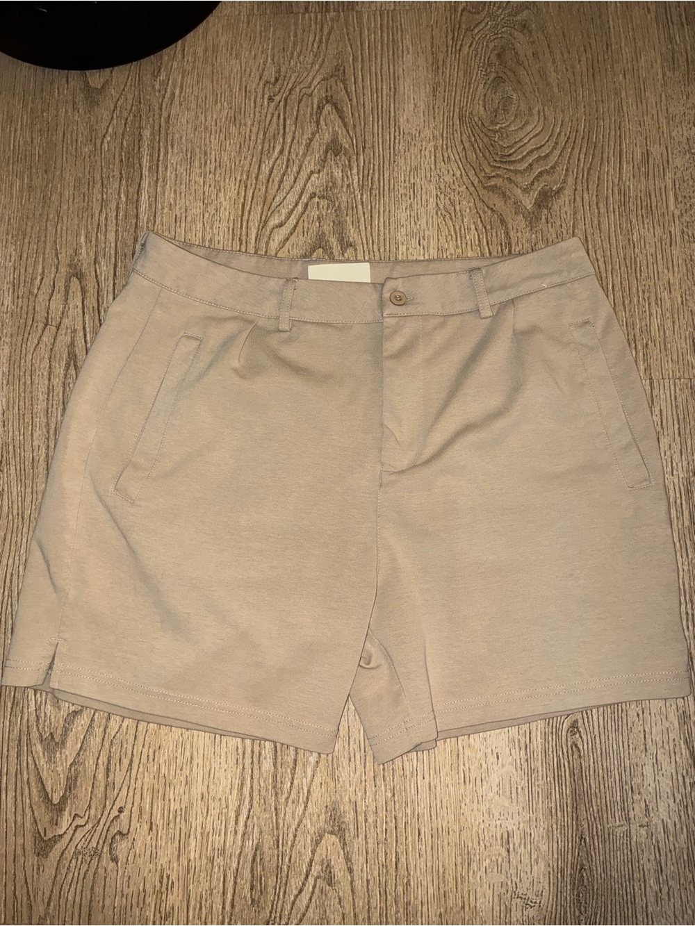 YoungLA Men's Flat Front Tan Shorts